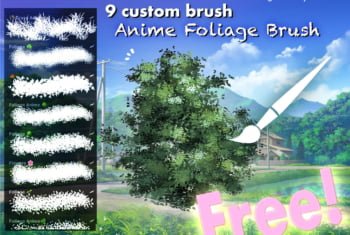 Anime Foliage Procreate Brushes