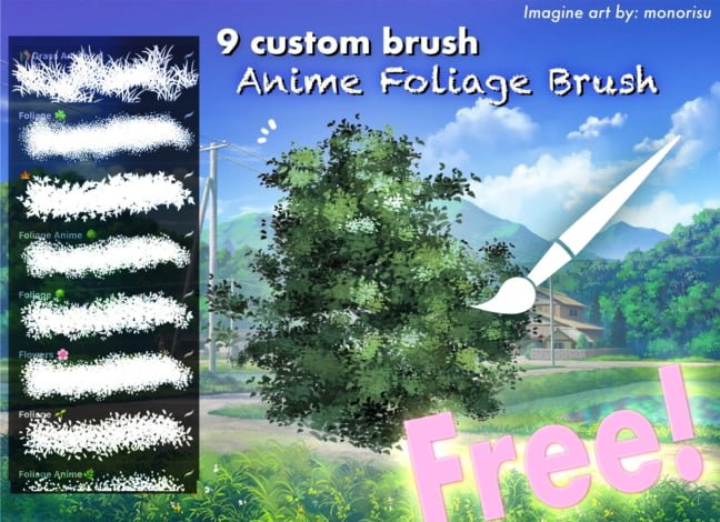 Anime Foliage Procreate Brushes