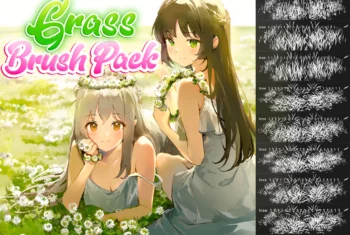 Anime Grass Procreate Brushes