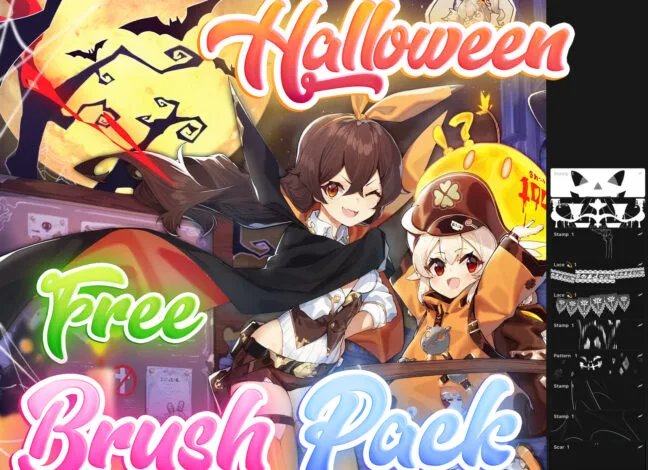 anime halloween procreate brushes Anime Halloween Procreate Brushes