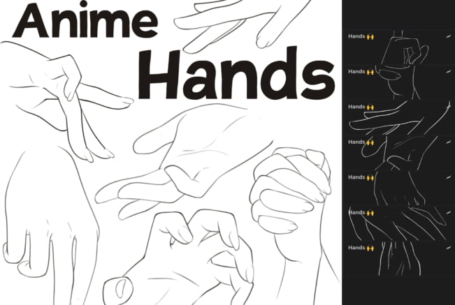 Anime Hands v2 Procreate Brushes