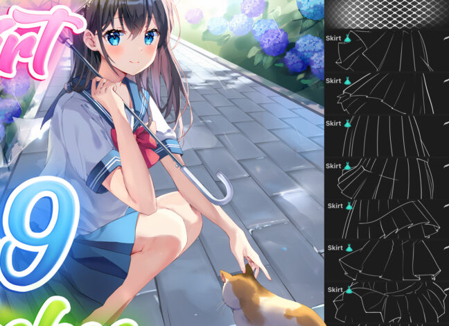 Anime Skirt Procreate Brushes