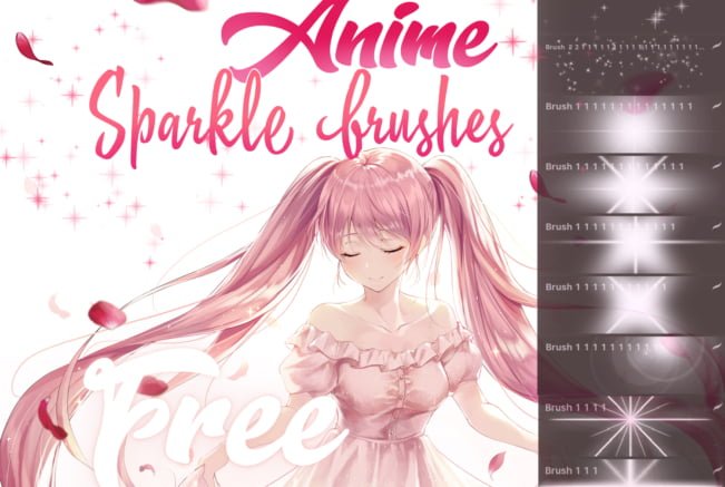 Anime Sparkle Procreate Brushes