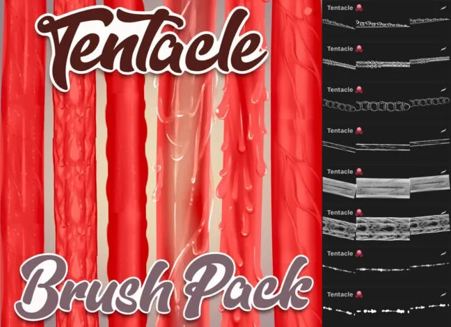 Tentacle Procreate Brushes