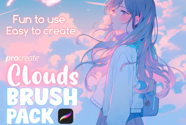 Anime Manga Clouds Procreate Brushes