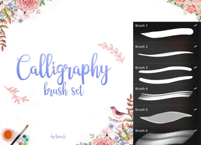 Calligraphy Lettering Procreate Brushes