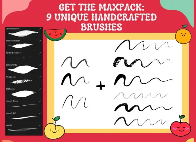 Lineart Portrait Procreate Brushes