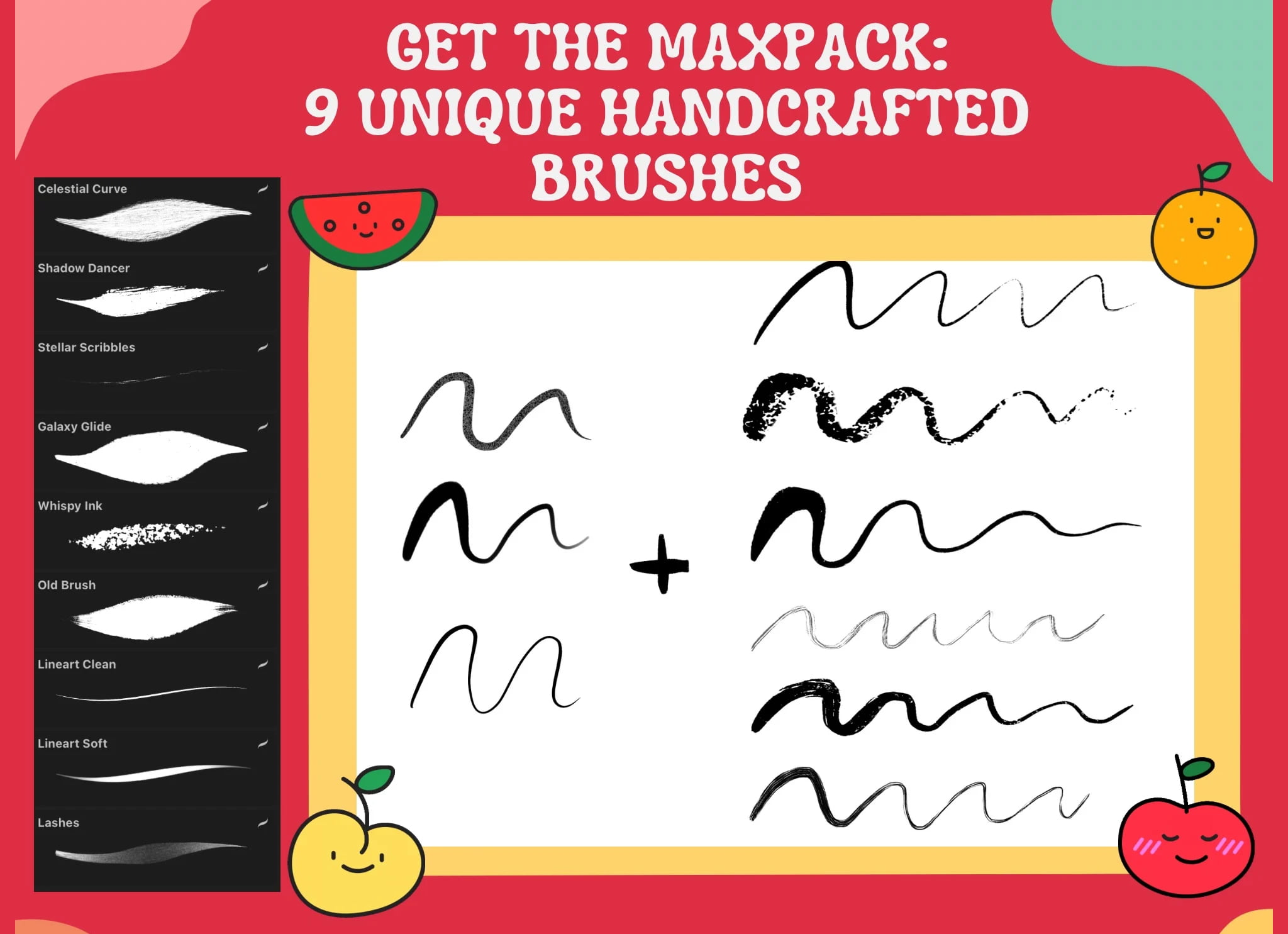 Lineart Portrait Procreate Brushes GraphicsBunker