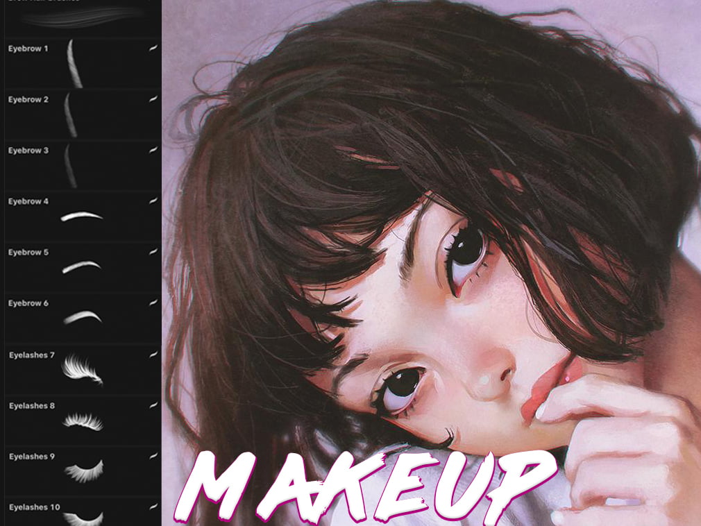 Makeup Set Procreate Brushes GraphicsBunker