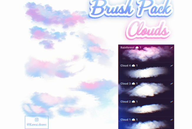 Rainforest Clouds Procreate Brushes