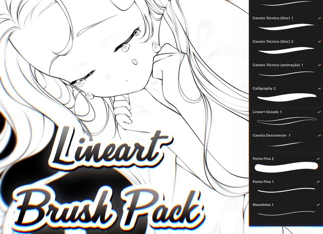 Sketchy Lineart Procreate Brushes - GraphicsBunker