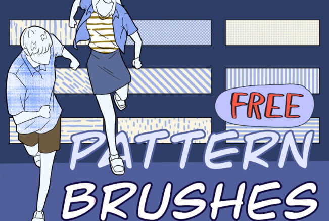 15 Basic Pattern Procreate Brushes