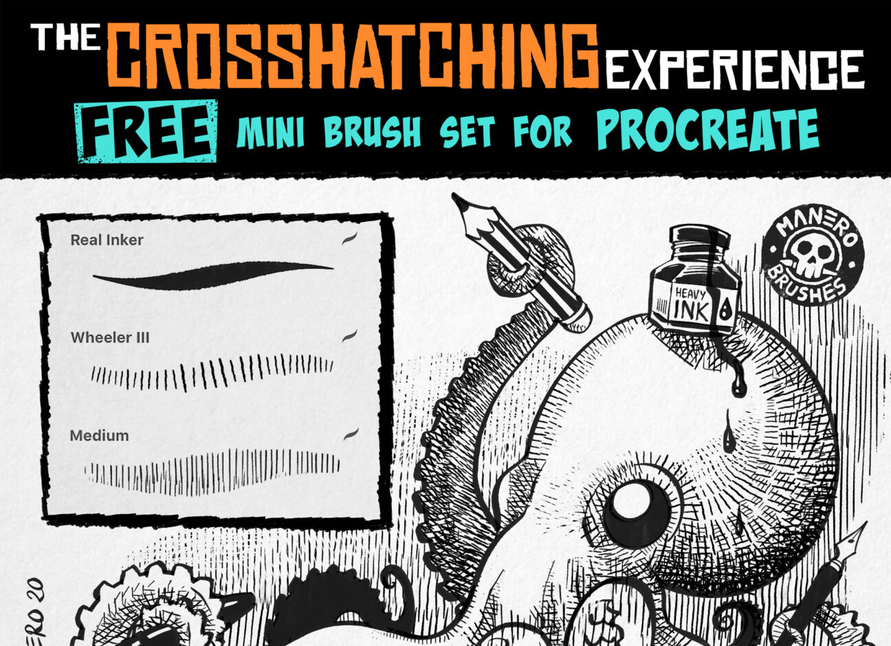 Crosshatching Experience Brush Set - GraphicsBunker