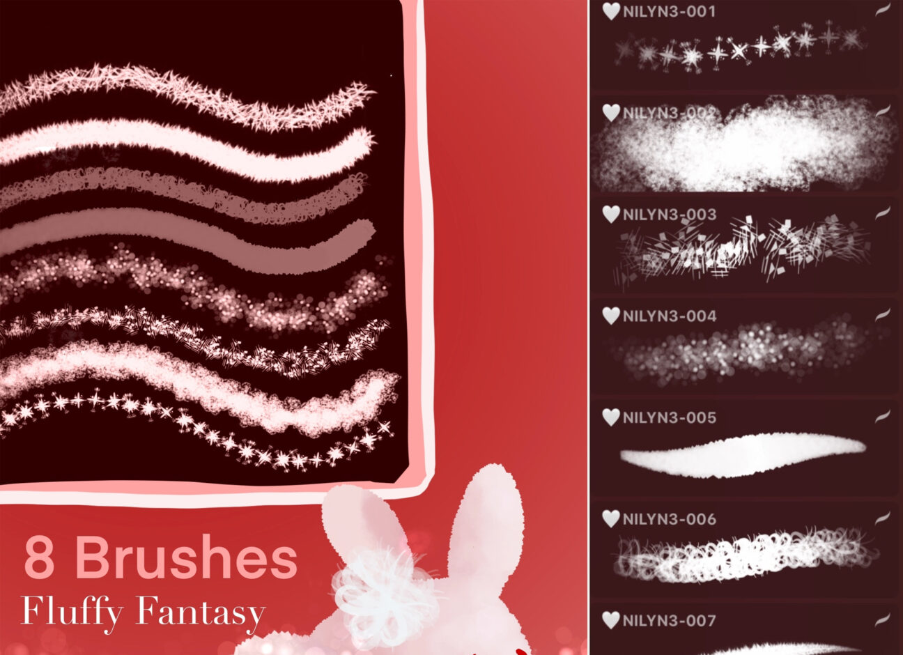 Fluffy Fantasy Procreate Brushes - GraphicsBunker