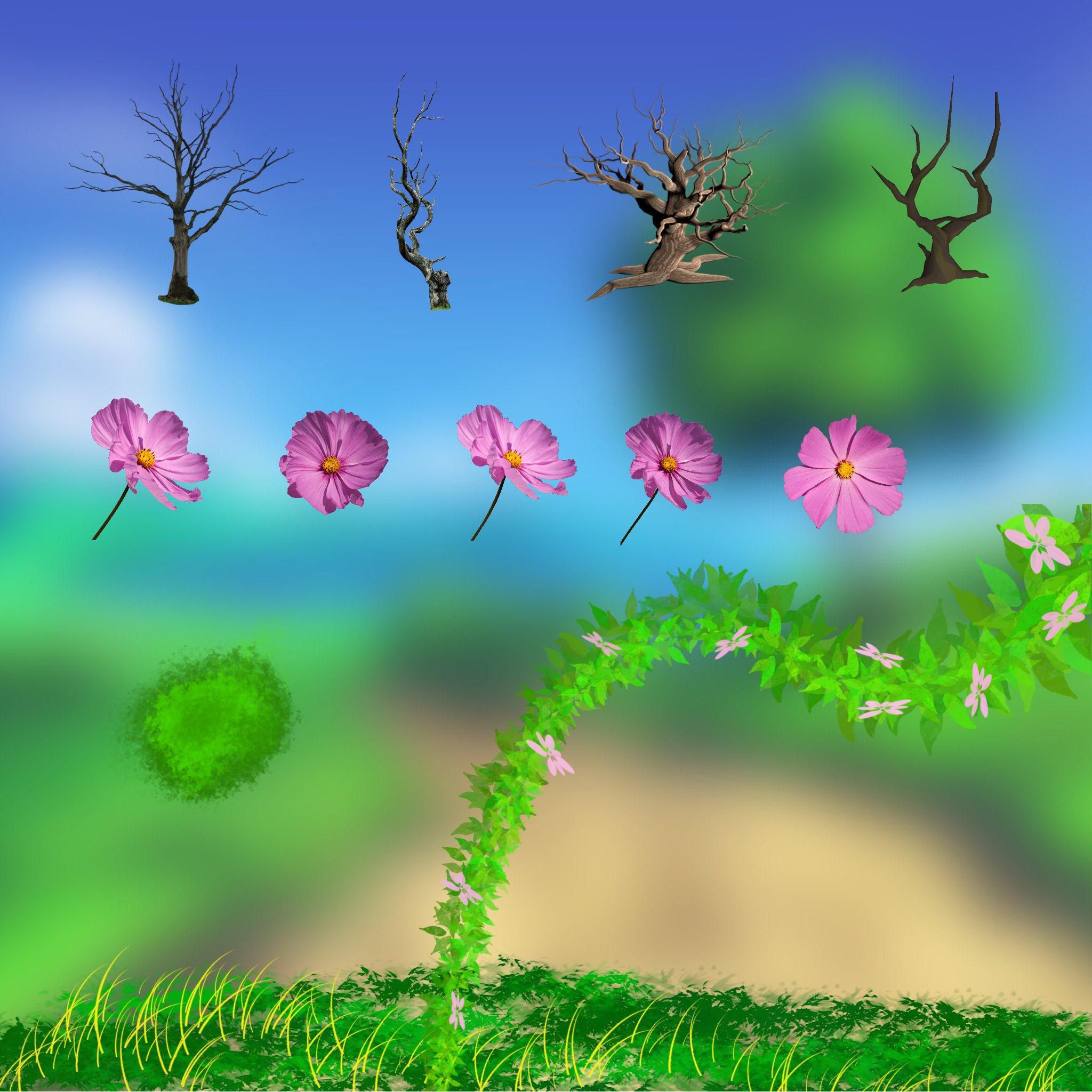 Foliage & Grass Procreate Brushes GraphicsBunker