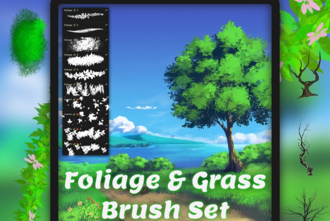 Foliage & Grass Procreate Brushes