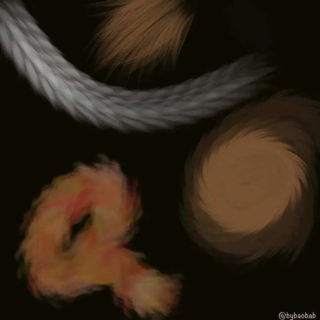 fur procreate brush set 1 Fur Procreate Brush Set