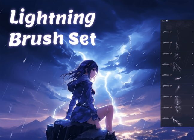 Lightning Procreate Brush Set