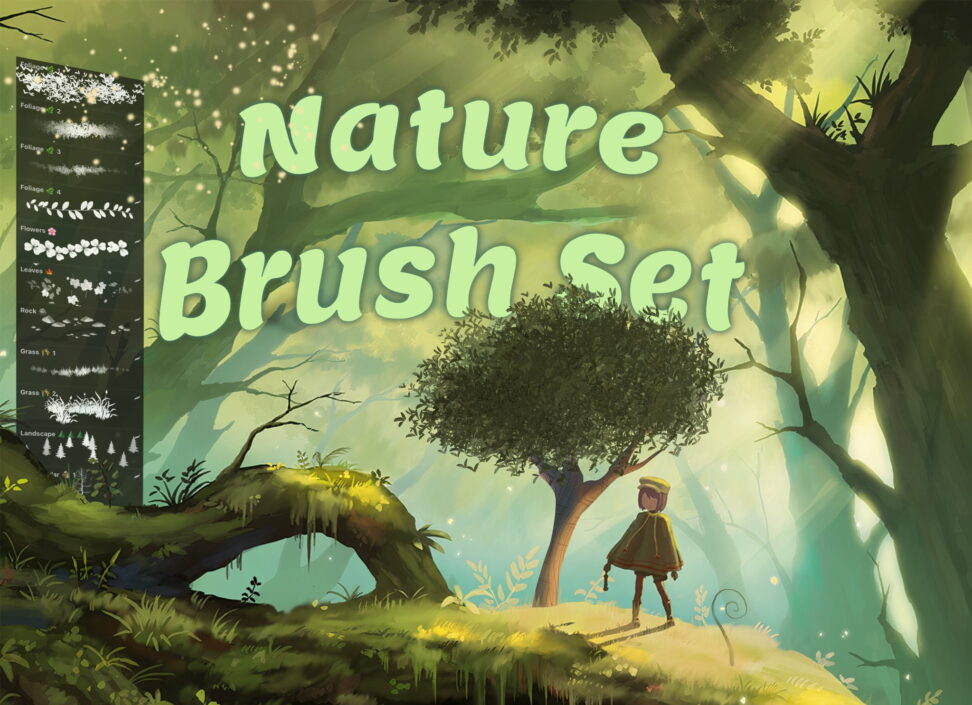 Nature Procreate Brush Set - GraphicsBunker