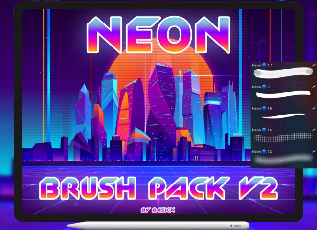 Neon Set Procreate Brushes