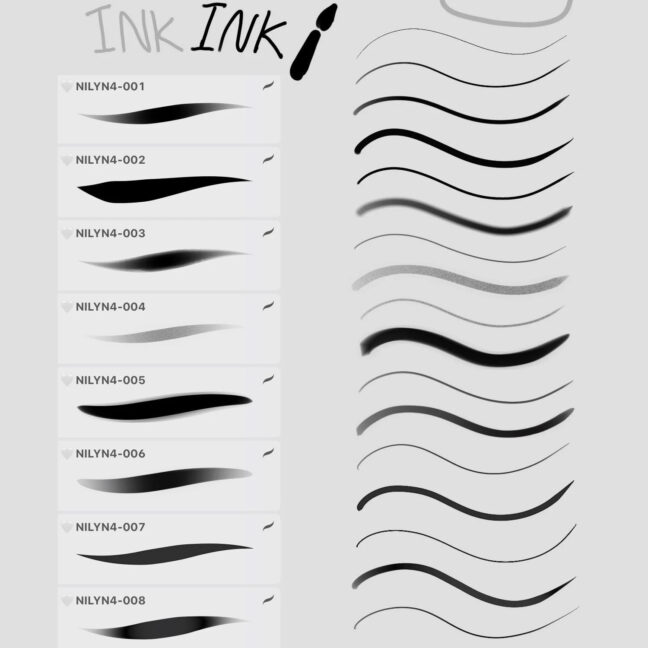 nilyn ink procreate brushes 1 Nilyn Ink Procreate Brushes