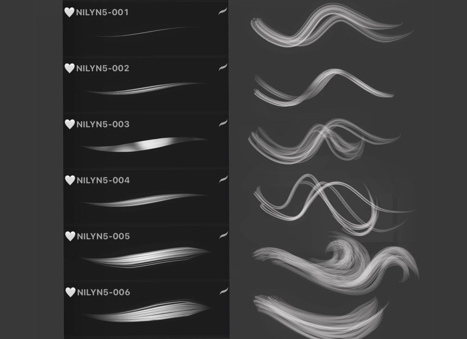 Soft Hair Procreate Brushes GraphicsBunker