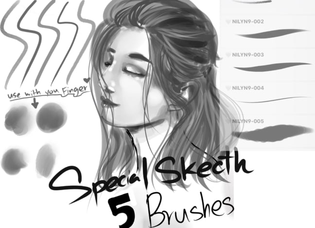 Special Sketch Ink Procreate Brushes