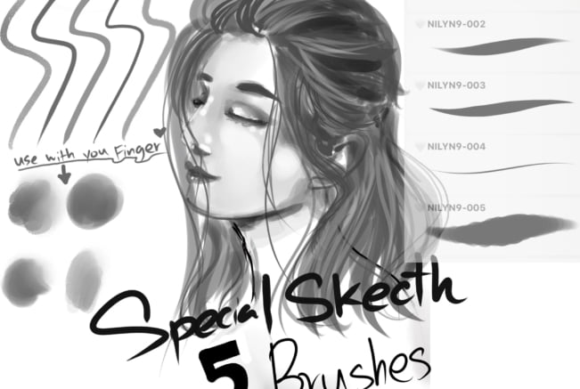 Special Sketch Ink Procreate Brushes