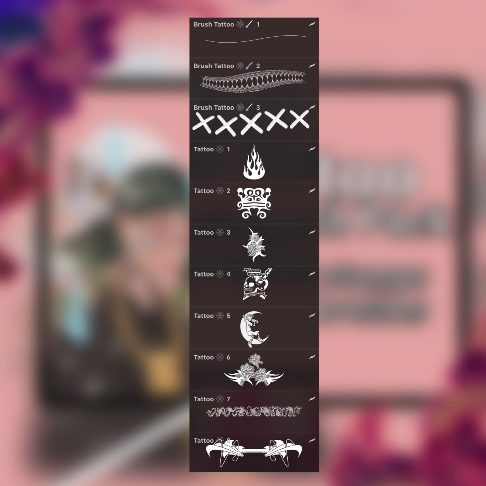 Tattoo Procreate Brushes - GraphicsBunker