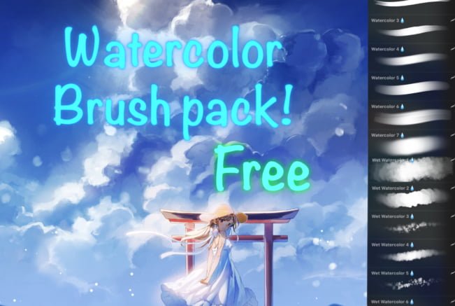 Watercolor Procreate Brush Pack