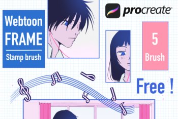 Webtoon Frame Procreate Brushes