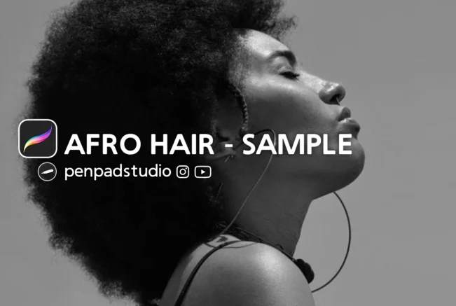 Afro Hair Procreate Brush