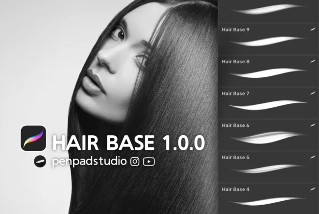 Hair Base Procreate Brushes