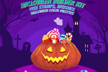 Halloween Procreate Brushes Kit