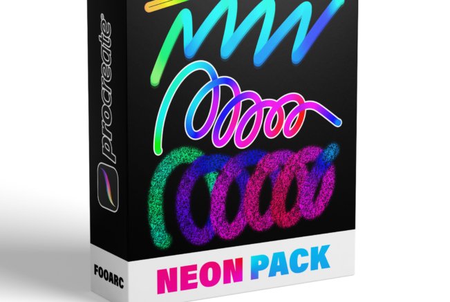 Neon Procreate Brush Pack