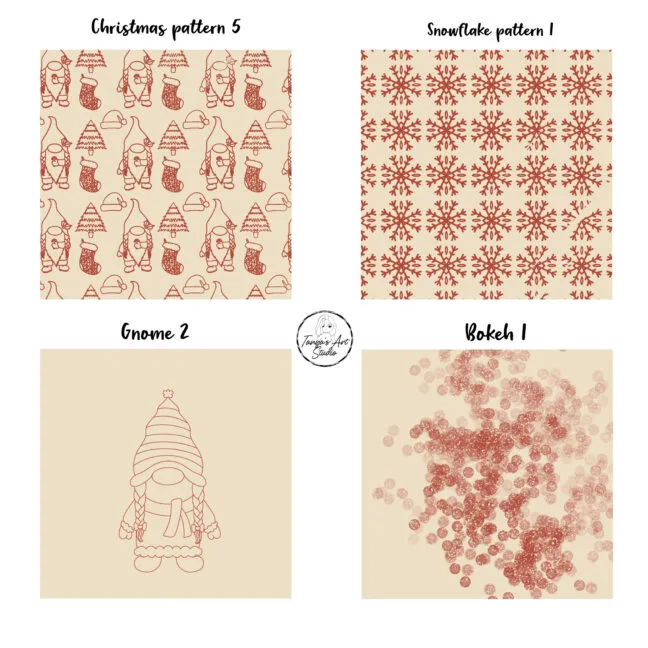 christmas procreate brush pack 1 Christmas Procreate Brush Pack