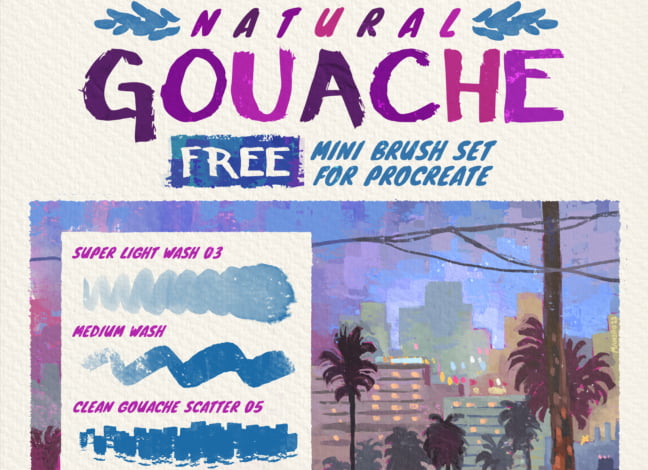 Natural Gouache Procreate Brushes