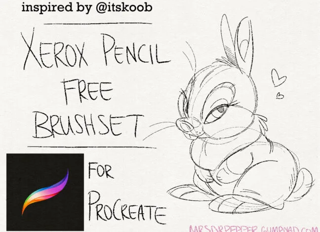 Photocopied Pencil Procreate Brushes