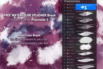 Watercolor Splash & Splatter Brush