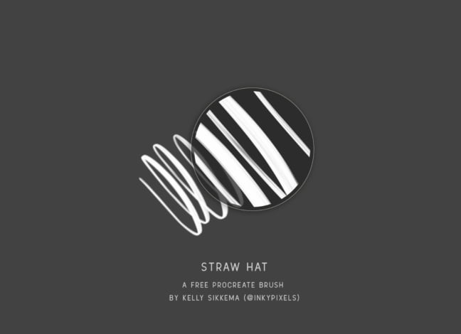 Straw Hat Procreate Brush