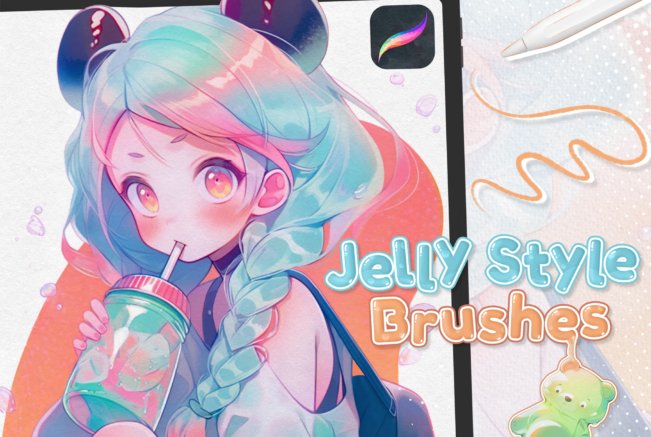 Jelly Art Style Procreate Brushes