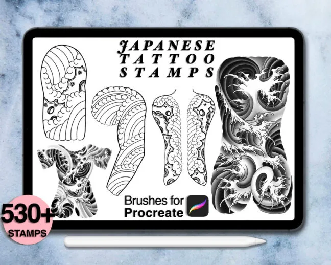 tattoo stamp brushes procreate 1 Tattoo Stamp Brushes Procreate