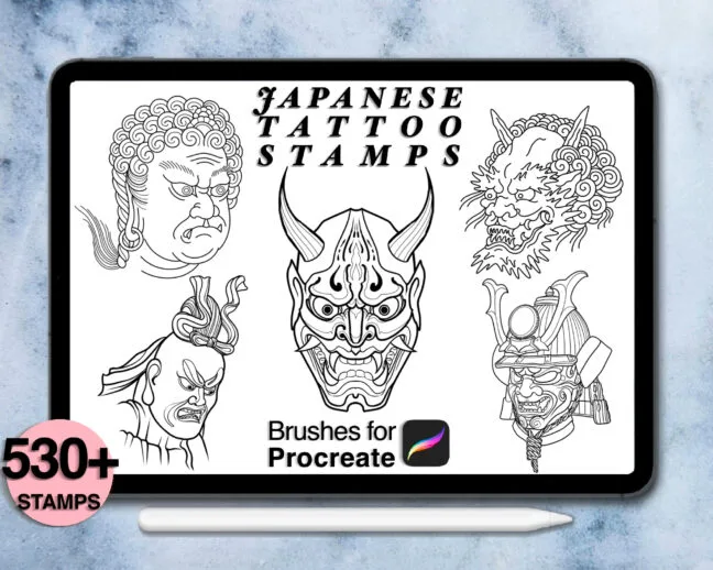 tattoo stamp brushes procreate 2 Tattoo Stamp Brushes Procreate