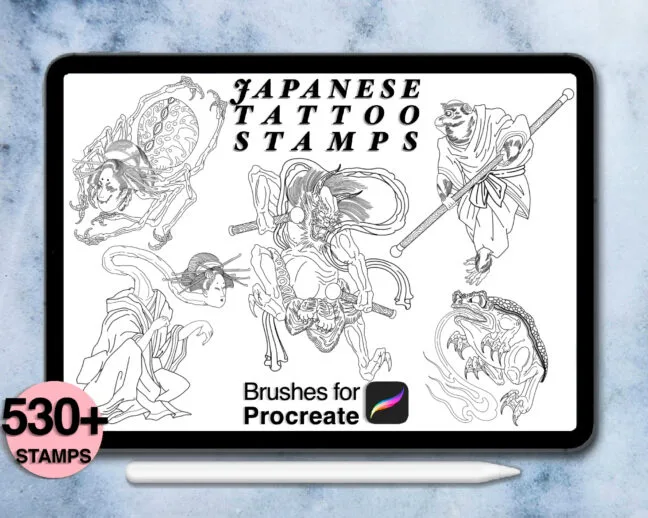 tattoo stamp brushes procreate 3 Tattoo Stamp Brushes Procreate