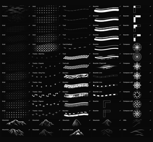 Cartography II Procreate Brushes