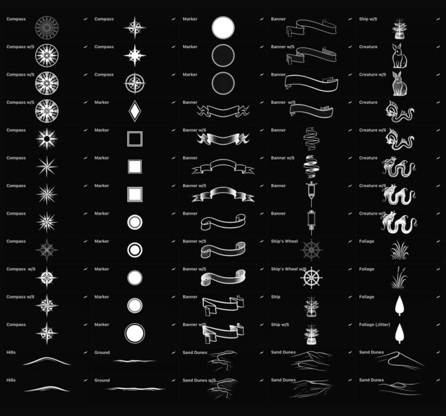 Cartography II Procreate Brushes