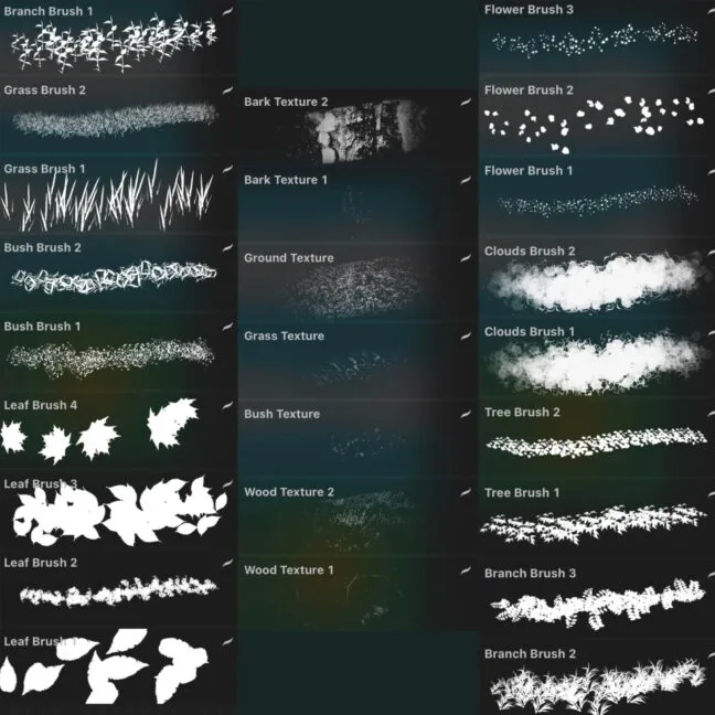 floral leaf procreate brushes 4 Floral & Leaf Procreate Brushes