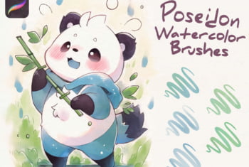 Poseidon Watercolor Brushes Procreate