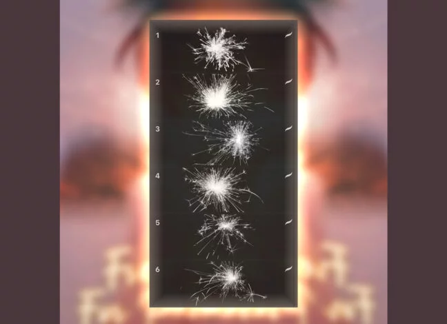 sparklers brushes for procreate 1 Sparklers Brushes for Procreate