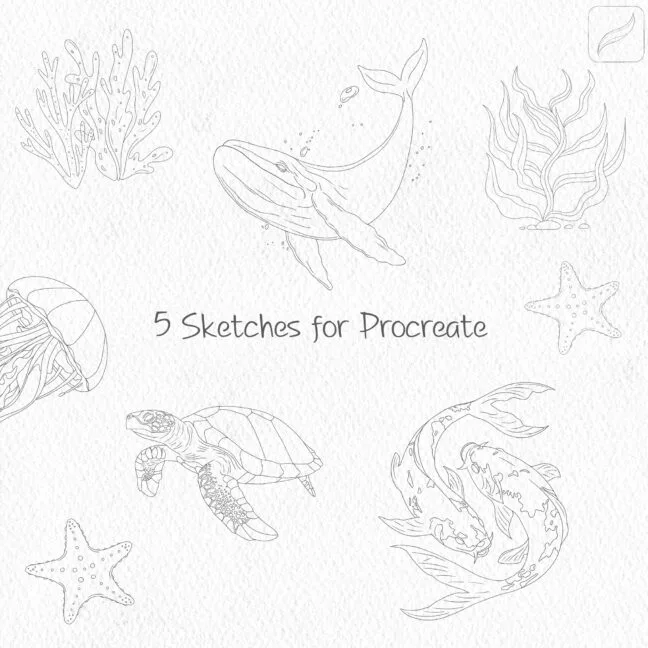 Watercolor Siren Procreate Brushes